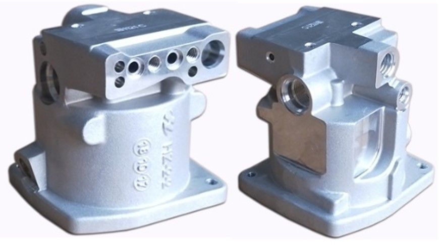 อลูมิเนียม ต้นแบบถาวร การโยน Anodized ไฮดรอลิก manifold Housing สําหรับเครื่องยนต์ภายนอก